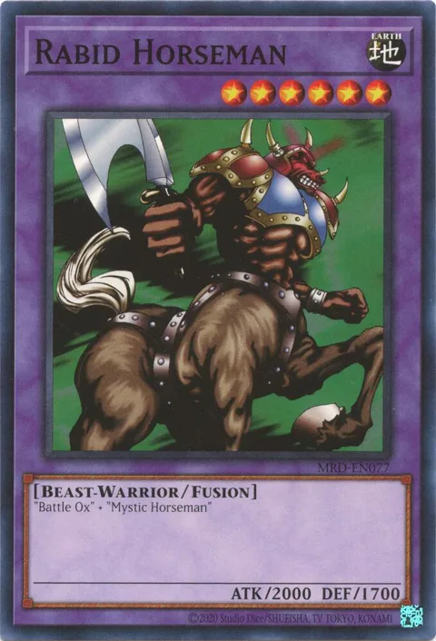 Rabid Horseman MRD-EN077 Yu-Gi-Oh card from Metal Raiders (25th Anniversary Edition)