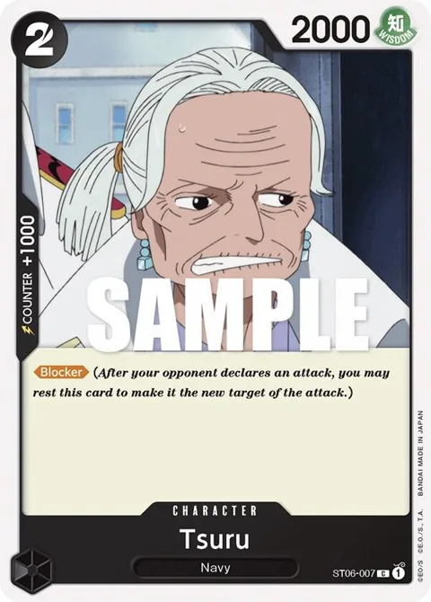 Tsuru ST06-007 One Piece card from Starter Deck 6: Absolute Justice