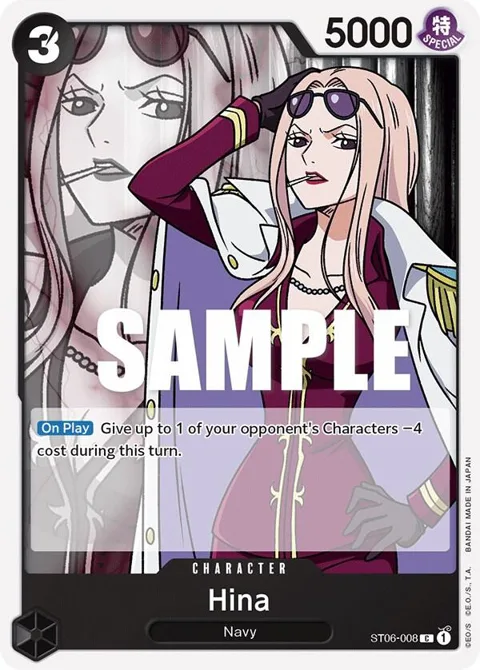 Hina ST06-008 One Piece card from Starter Deck 6: Absolute Justice