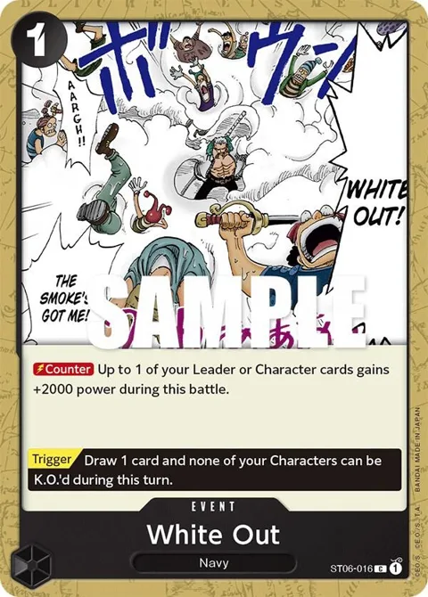 White Out ST06-016 One Piece card from Starter Deck 6: Absolute Justice