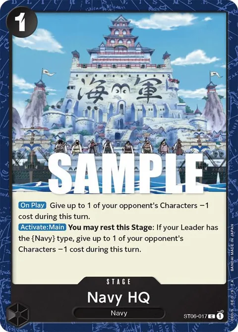Navy HQ ST06-017 One Piece card from Starter Deck 6: Absolute Justice