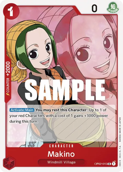 Makino OP02-015 One Piece card from Paramount War