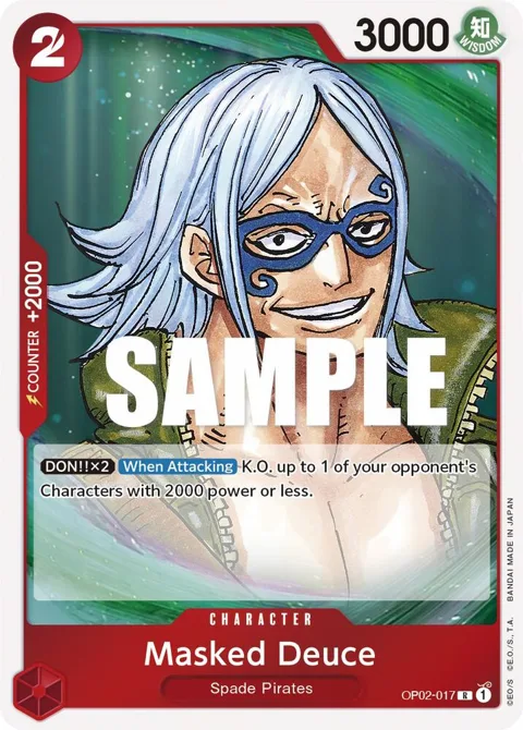Masked Deuce OP02-017 One Piece card from Paramount War