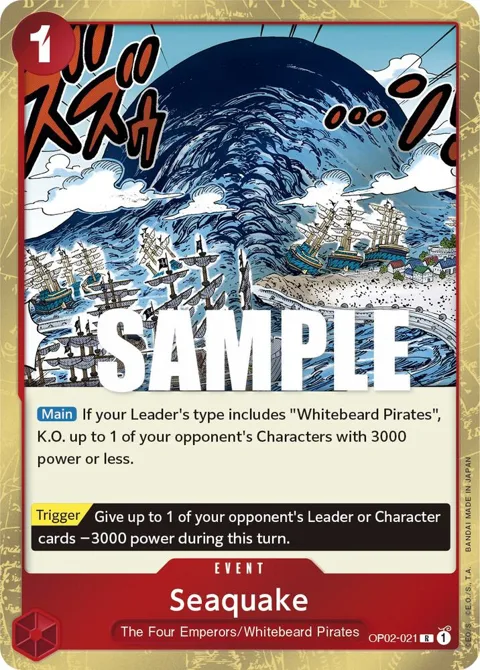 Seaquake OP02-021 One Piece card from Paramount War