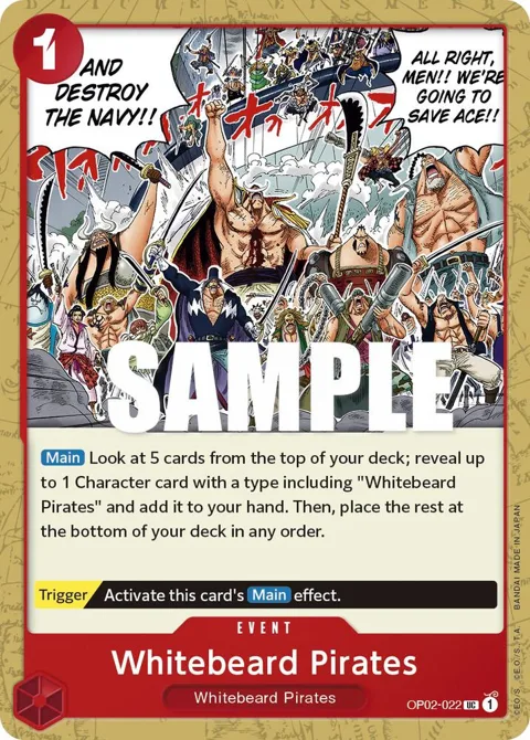 Whitebeard Pirates OP02-022 One Piece card from Paramount War