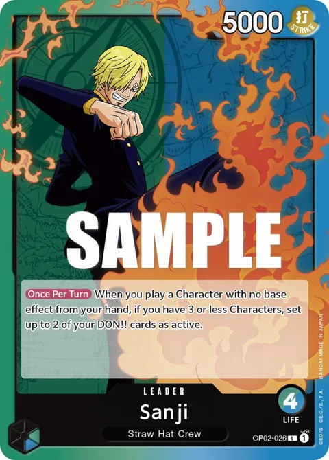 Sanji OP02-026 One Piece card from Paramount War