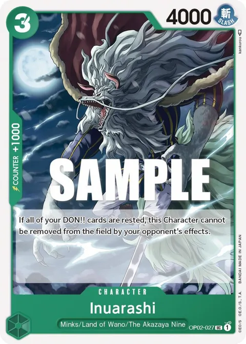 Inuarashi OP02-027 One Piece card from Paramount War
