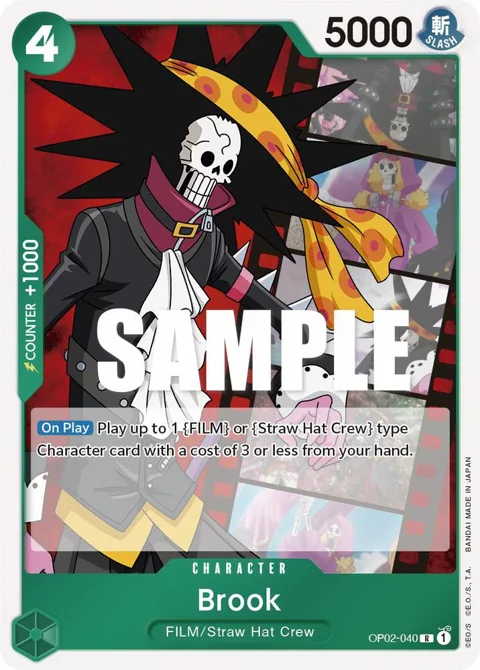 Brook OP02-040 Normal One Piece card from Paramount War