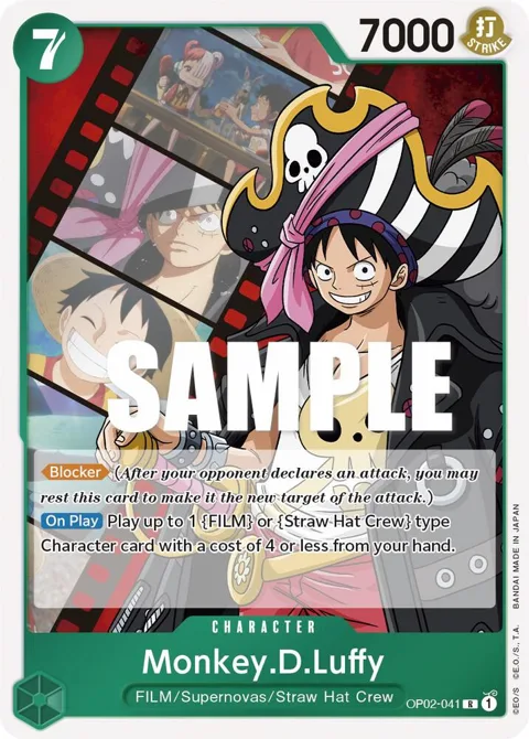 Monkey.D.Luffy OP02-041 Foil One Piece card from Paramount War