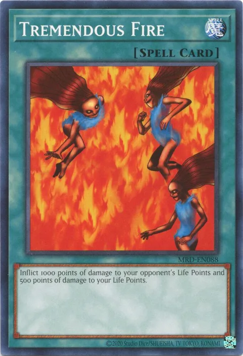 Tremendous Fire MRD-EN088 MRD-EN Unlimited Common Yu-Gi-Oh card from Metal Raiders (25th Anniversary Edition)