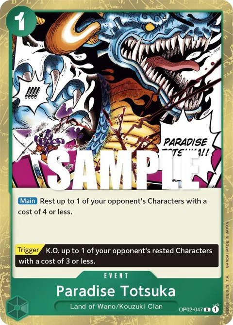 Paradise Totsuka OP02-047 One Piece card from Paramount War