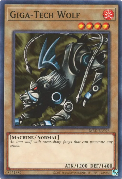 Giga-Tech Wolf MRD-EN096 Yu-Gi-Oh card from Metal Raiders (25th Anniversary Edition)