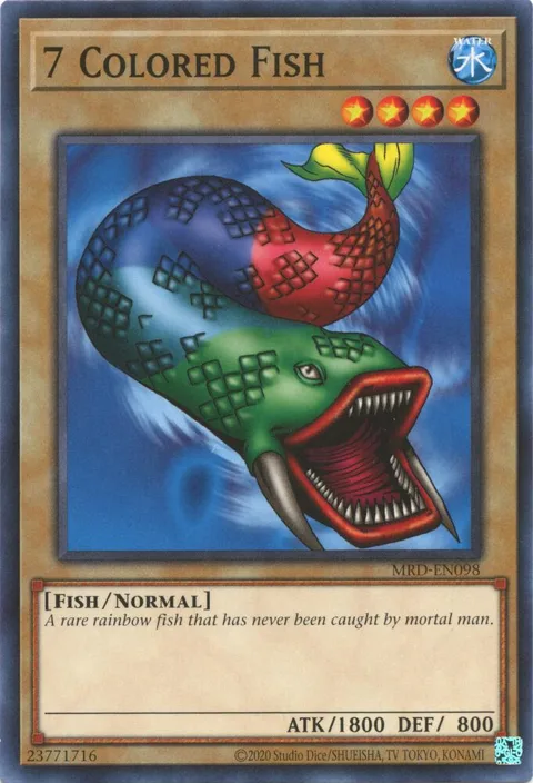 7 Colored Fish MRD-EN098 MRD-EN Unlimited Common Yu-Gi-Oh card from Metal Raiders (25th Anniversary Edition)