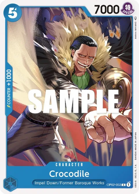 Crocodile OP02-053 One Piece card from Paramount War