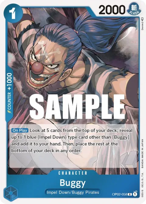 Buggy OP02-058 One Piece card from Paramount War
