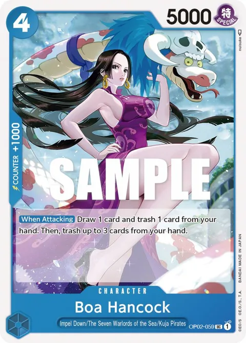 Boa Hancock OP02-059 One Piece card from Paramount War