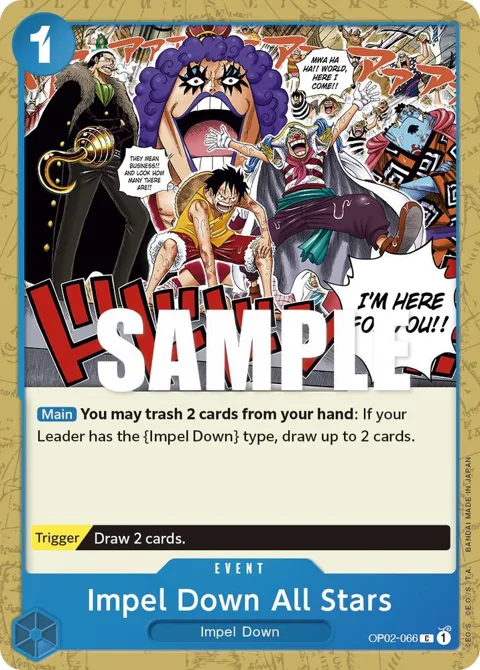 Impel Down All Stars OP02-066 One Piece card from Paramount War