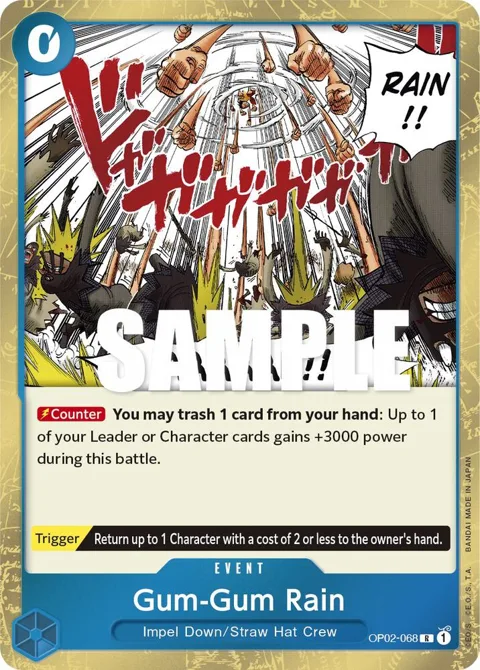 Gum-Gum Rain OP02-068 One Piece card from Paramount War