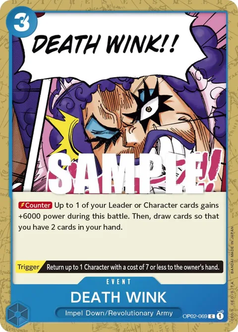 DEATH WINK OP02-069 One Piece card from Paramount War