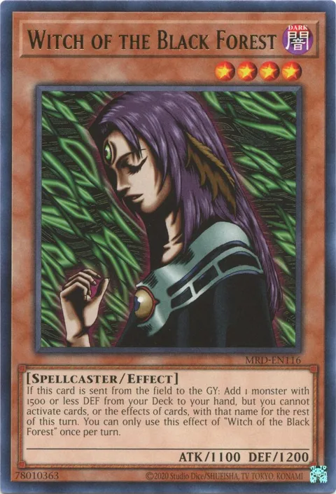 Witch of the Black Forest MRD-EN116 Yu-Gi-Oh card from Metal Raiders (25th Anniversary Edition)