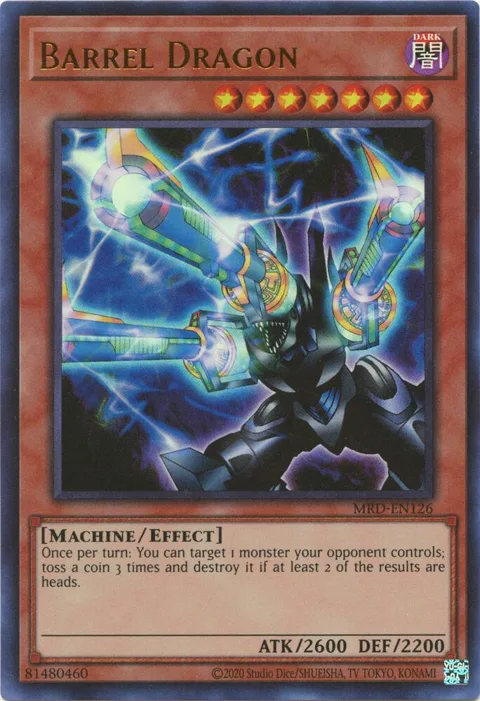 Barrel Dragon MRD-EN126 MRD-EN Unlimited Ultra Rare Yu-Gi-Oh card from Metal Raiders (25th Anniversary Edition)