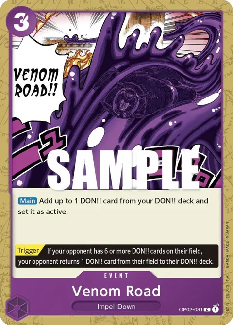 Venom Road OP02-091 One Piece card from Paramount War