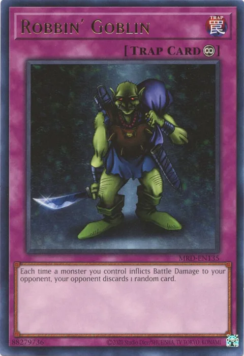 Robbin' Goblin MRD-EN135 MRD-EN Unlimited Rare Yu-Gi-Oh card from Metal Raiders (25th Anniversary Edition)