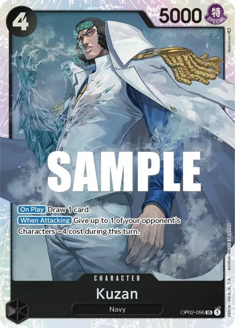 Kuzan OP02-096 One Piece card from Paramount War