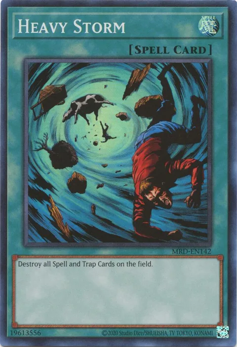Heavy Storm MRD-EN142 MRD-EN Unlimited Super Rare Yu-Gi-Oh card from Metal Raiders (25th Anniversary Edition)