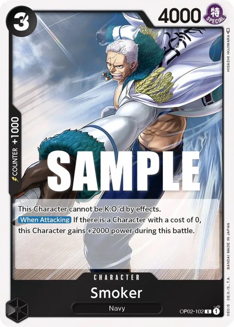 Smoker OP02-102 One Piece card from Paramount War