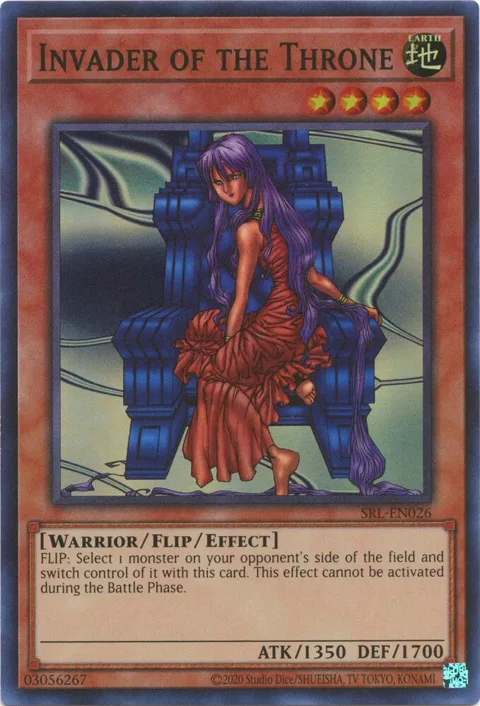 Invader of the Throne SRL-EN026 SRL-EN Unlimited Super Rare Yu-Gi-Oh card from Spell Ruler (25th Anniversary Edition)