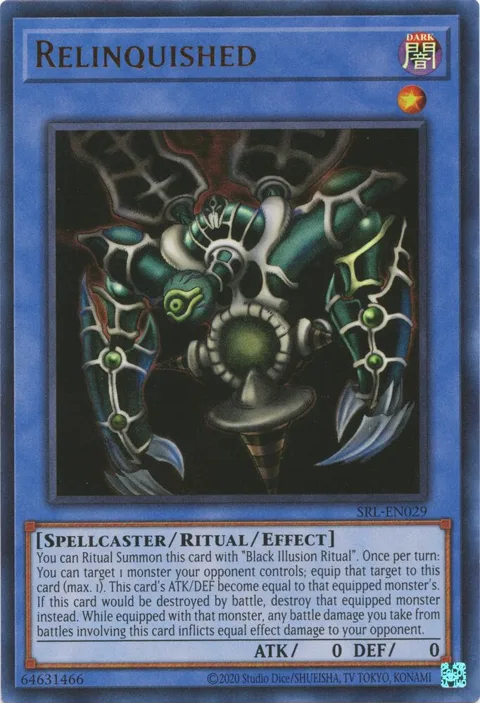 Relinquished SRL-EN029 SRL-EN Unlimited Ultra Rare Yu-Gi-Oh card from Spell Ruler (25th Anniversary Edition)