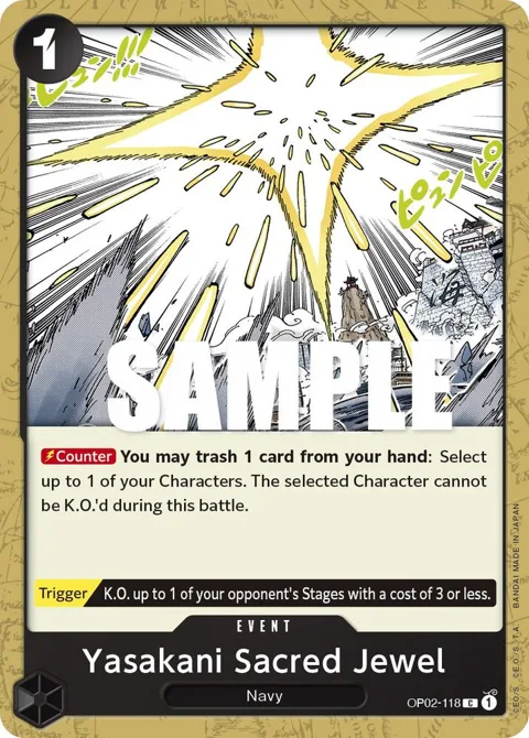 Yasakani Sacred Jewel OP02-118 One Piece card from Paramount War