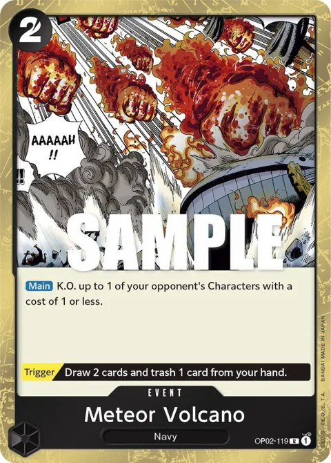 Meteor Volcano OP02-119 One Piece card from Paramount War