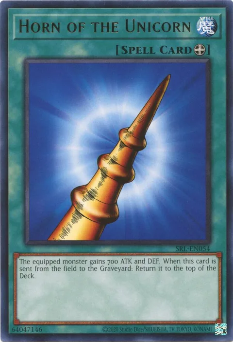 Horn of the Unicorn SRL-EN054 Yu-Gi-Oh card from Spell Ruler (25th Anniversary Edition)