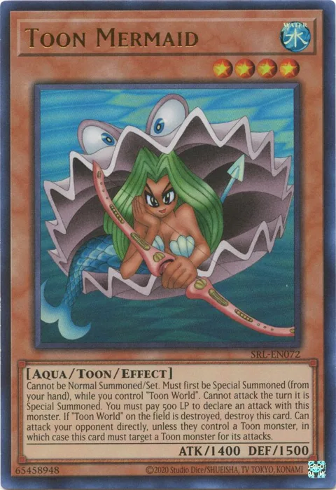 Toon Mermaid SRL-EN072 SRL-EN Unlimited Ultra Rare Yu-Gi-Oh card from Spell Ruler (25th Anniversary Edition)