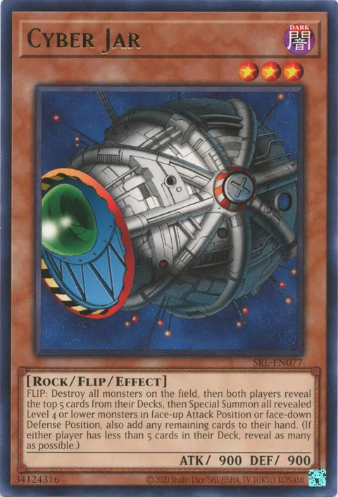 Cyber Jar SRL-EN077 SRL-EN Unlimited Rare Yu-Gi-Oh card from Spell Ruler (25th Anniversary Edition)