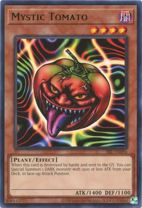 Mystic Tomato SRL-EN094 SRL-EN Unlimited Rare Yu-Gi-Oh card from Spell Ruler (25th Anniversary Edition)
