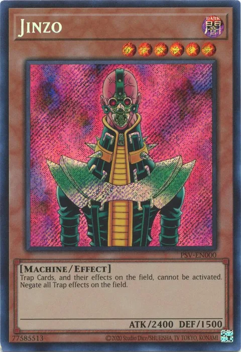 Jinzo PSV-EN000 PSV-EN Unlimited Secret Rare Yu-Gi-Oh card from Pharaoh's Servant (25th Anniversary Edition)