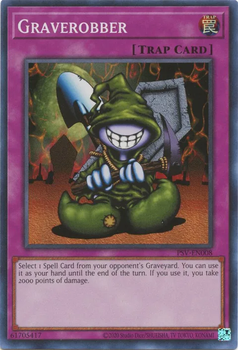 Graverobber PSV-EN008 PSV-EN Unlimited Super Rare Yu-Gi-Oh card from Pharaoh's Servant (25th Anniversary Edition)