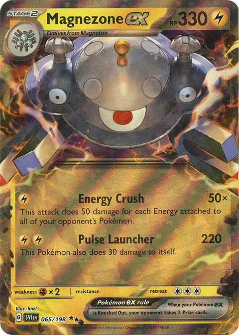 Magnezone ex #065/198 Holofoil Pokémon card from Scarlet & Violet Base Set