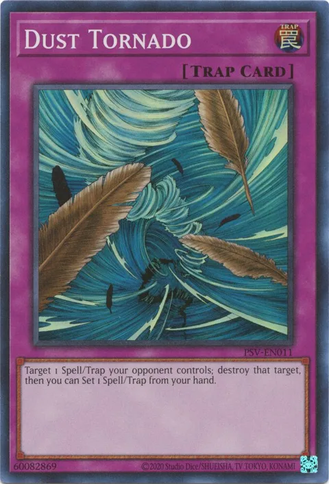 Dust Tornado PSV-EN011 PSV-EN Unlimited Super Rare Yu-Gi-Oh card from Pharaoh's Servant (25th Anniversary Edition)