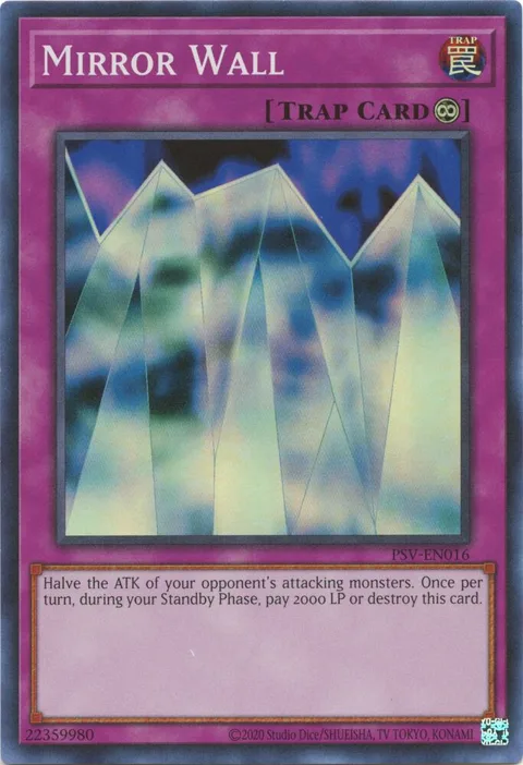 Mirror Wall PSV-EN016 PSV-EN Unlimited Super Rare Yu-Gi-Oh card from Pharaoh's Servant (25th Anniversary Edition)