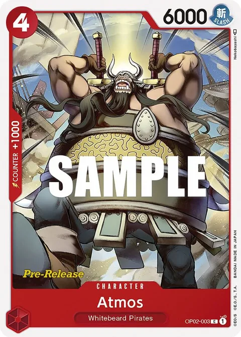 Atmos OP02-003 Pre-Release One Piece card from Paramount War Pre-Release Cards
