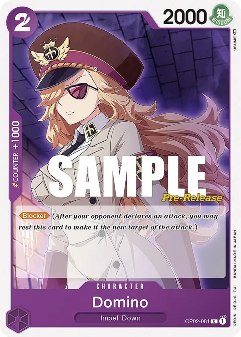 Domino OP02-081 Pre-Release One Piece card from Paramount War Pre-Release Cards