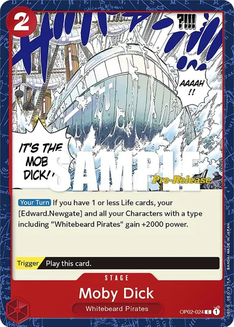 Moby Dick OP02-024 Pre-Release One Piece card from Paramount War Pre-Release Cards