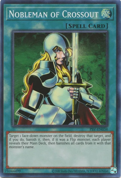 Nobleman of Crossout PSV-EN034 PSV-EN Unlimited Super Rare Yu-Gi-Oh card from Pharaoh's Servant (25th Anniversary Edition)