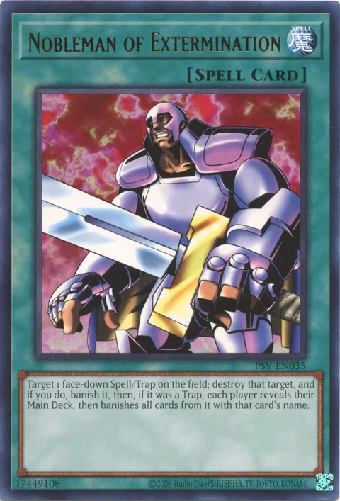 Nobleman of Extermination PSV-EN035 Yu-Gi-Oh card from Pharaoh's Servant (25th Anniversary Edition)