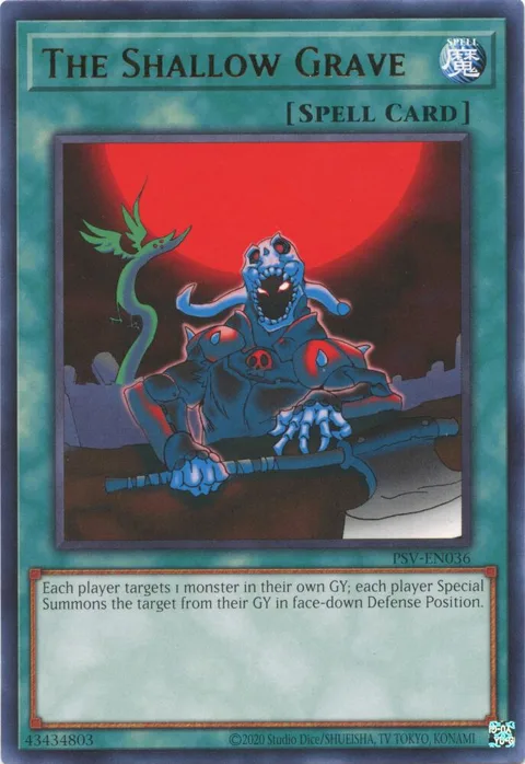The Shallow Grave PSV-EN036 PSV-EN Unlimited Rare Yu-Gi-Oh card from Pharaoh's Servant (25th Anniversary Edition)