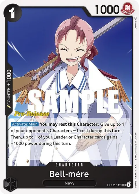 Bell-mere OP02-112 Pre-Release One Piece card from Paramount War Pre-Release Cards